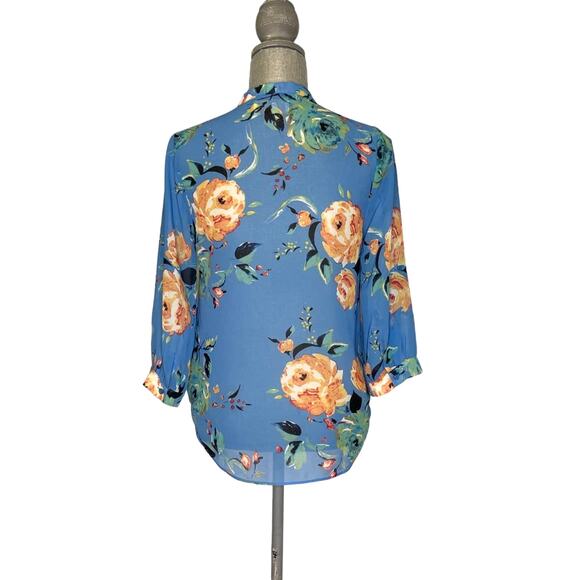 Yumi Kim Floral Wrap Blouse size xsmall - Picture 7 of 8